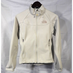 The North Face WindWall Women's Small Fleece Jacket Full Zip Cream Ivory